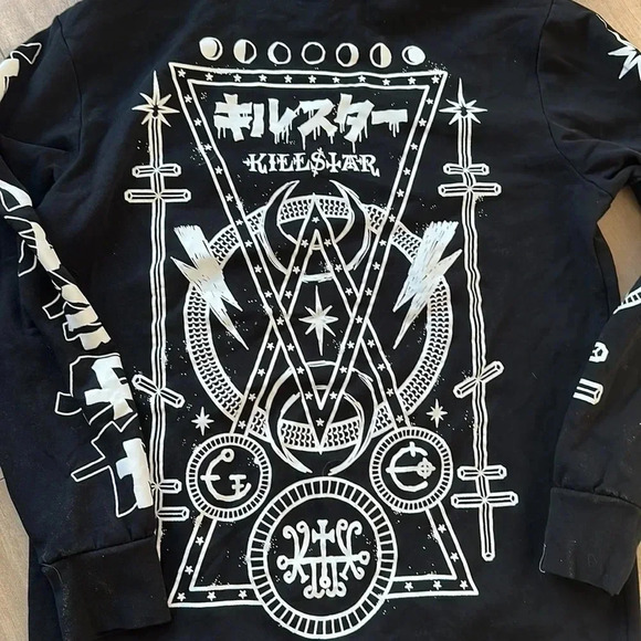Killstar Occult Youth Satanic Gothic Punk Baphomet Pullover Hoodie Sz M - Picture 9 of 11